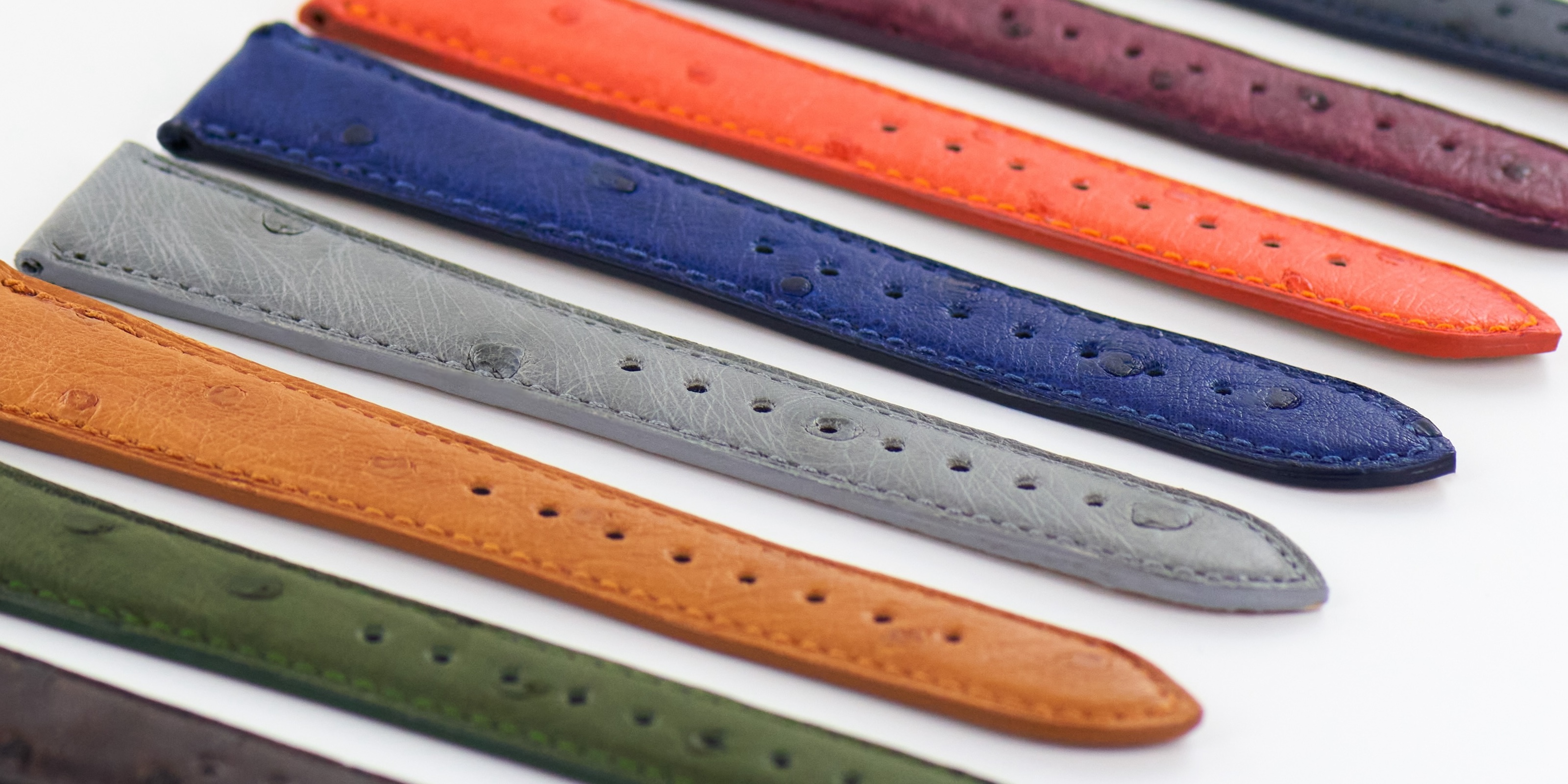 Boutique en ligne bracelet montre cuir Autruche adaptable montre de marque et d’horloger